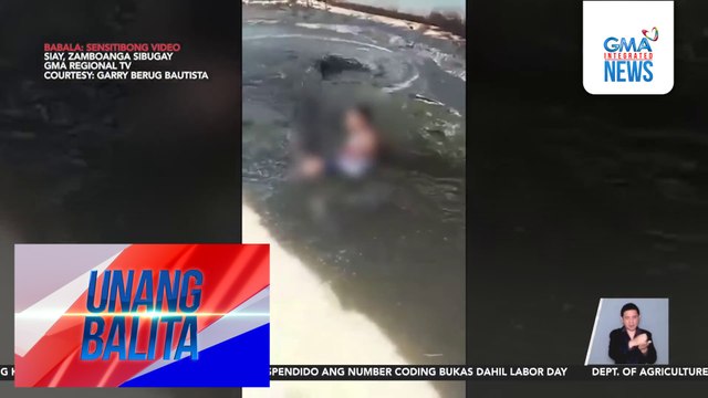 Lalaking sinakmal ng buwaya, nasagip | Unang Balita
