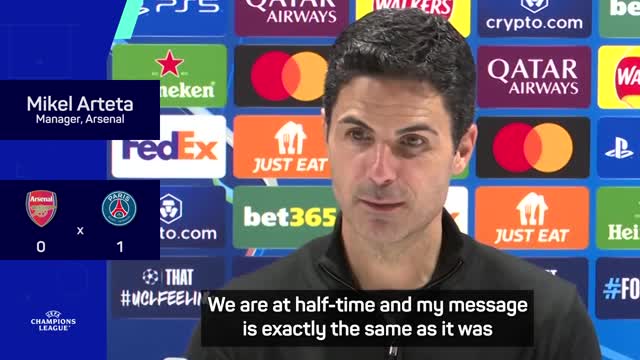 Arsenal 'more than capable' of winning in Paris - Arteta