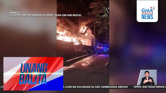 Sunog, sumiklab sa isang compound; ilang armadong lalaki, pumasok bago sumiklab ang sunog, ayon sa caretaker | Unang Balita