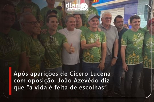 Após aparições de Cícero Lucena com oposição, João Azevêdo diz que “a vida é feita de escolhas”