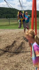 177. That swing needs some maintenance 🤭 #shorts #swing #playground #fun