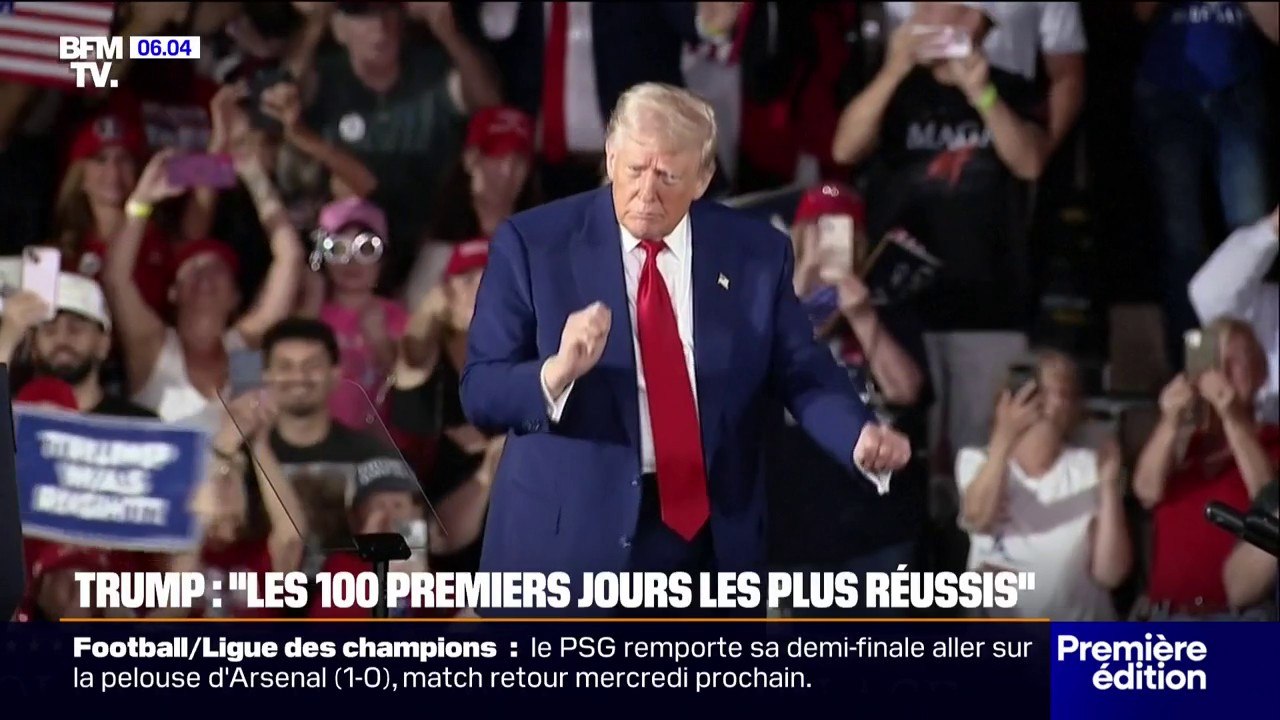 "Les 100 premiers jours les plus réussis": Donald Trump défend son bilan après 100 jours au pouvoir