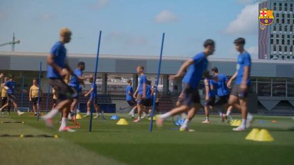 Barcelona: Último entrenamiento del equipo español previo a enfrentar al Inter de Milán en Champions League
