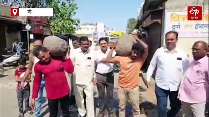 अक्षय्य तृतीयेला दगड उचलून ठरविले जाते सालदारचे वर्षभराचे पॅकेज; माळीवाड्यात परंपरा कायम