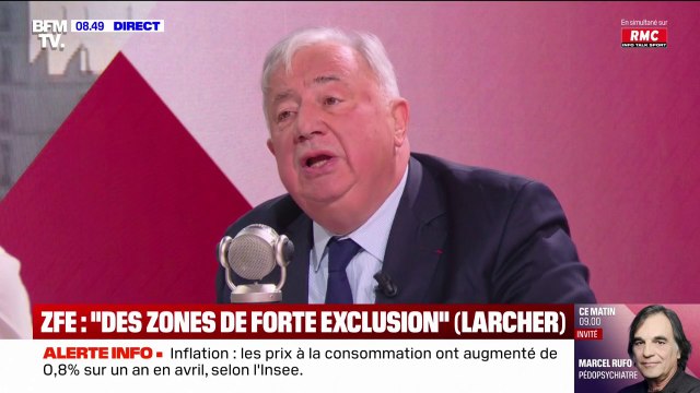 Les ZFE sont des zones à forte exclusion , estime Gérard Larcher, président du Sénat