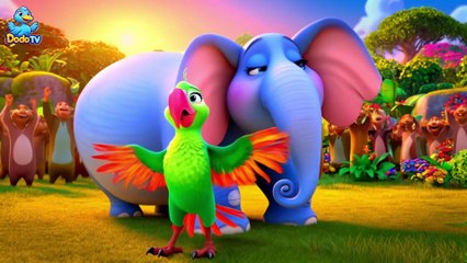 Mithu Mithu - Cute Tota and Hathi Cartoon for Kids | Jungle Fun