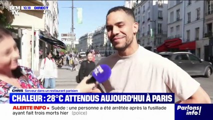 28°C attendus à Paris: "Les réservations vont bon train", confie ce serveur dans un restaurant parisien