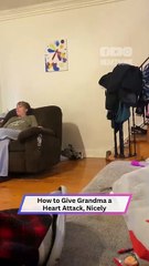 One tiny scream sent Grandma flying like she saw a ghost!