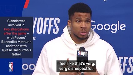 Giannis explains heated incident with Haliburton's father