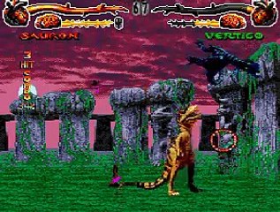 Primal Rage (SEGA GENESIS) Sauron Walkthrough