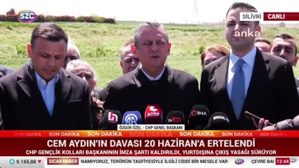 Özgür Özel, Cem Aydın'ın duruşması sonrasında açıklamalarda bulundu