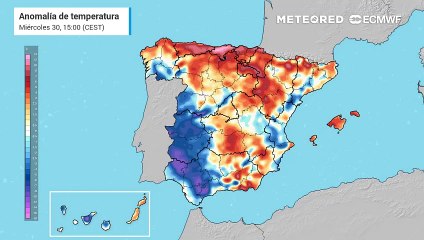 Grandes contrastes térmico en el puente en España