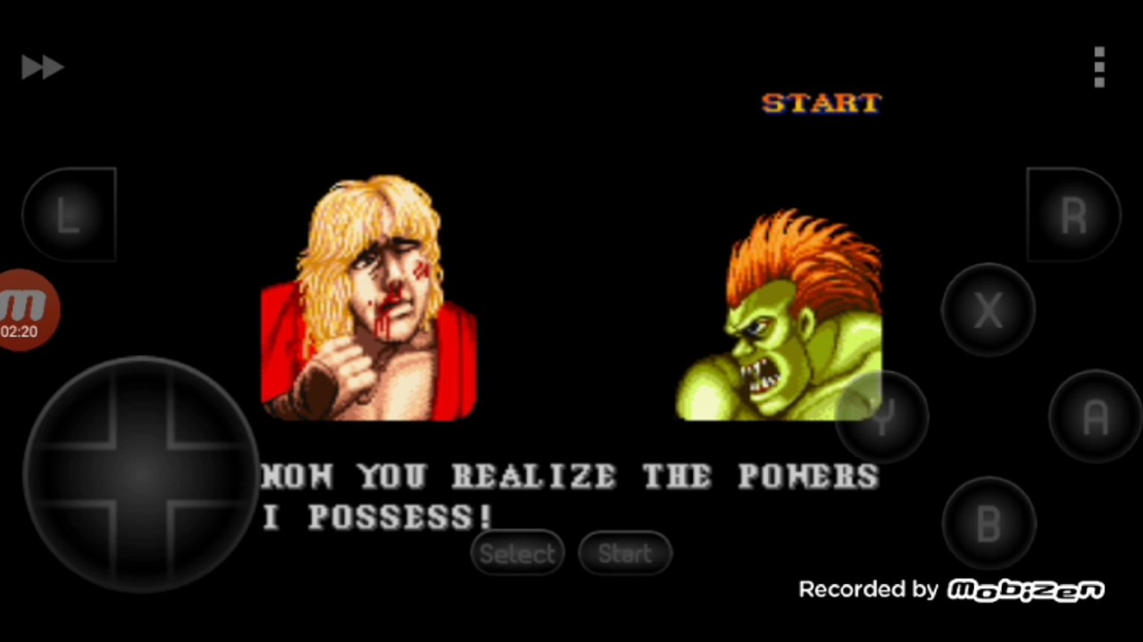 Street Fighter II Turbo: Hyper Fighting Ken vs Blanka Ken é derrotado por Blanka