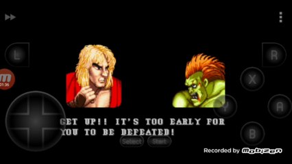 Street Fighter II Turbo: Hyper Fighting Ken vs Blanka luta completa