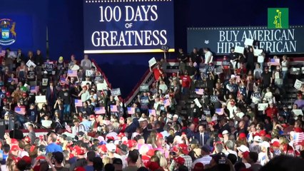 "No hemos hecho más que empezar", dice Trump al festejar sus primeros 100 días