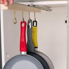 DIY hanging rack for pans 🛠️🍳