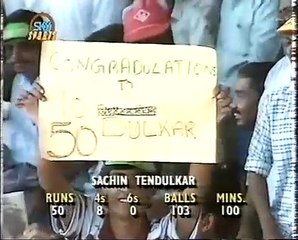 Sachin Tendulkar 5th Test Match Century 165 vs England, Chennai 1993 2ND Test.