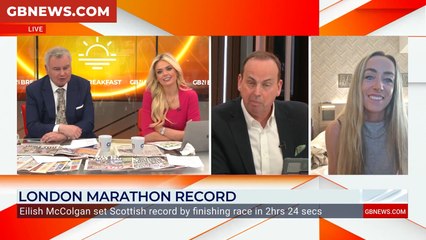 WATCH: Eilish McColgan reacts to setting new Scottish record for London Marathon