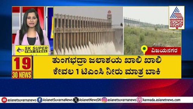 ತುಂಗಭದ್ರಾ ಜಲಾಶಯ ಖಾಲಿ ಖಾಲಿ | Suvarna 30 News | Kannada News | Suvarna News