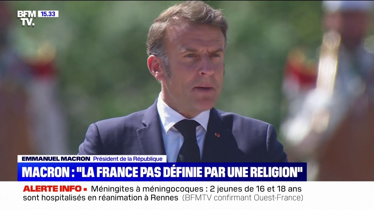 Meurtre dans une mosquée du Gard: "La France ne se définit ni par le sang, ni par une race, ni par une religion, ni par une identité figée", déclare Emmanuel Macron