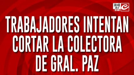 Trabajadores del INTI intentan cortar colectora de la General Paz