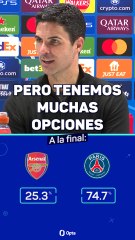 Arteta cree en las opciones del Arsenal para llegar a la final