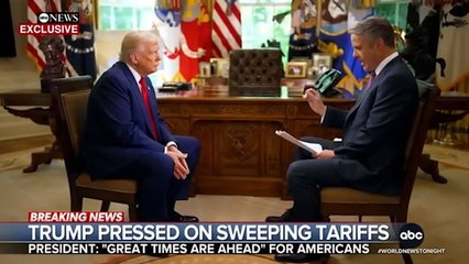 Donald Trump questioned by ABC News over tariffs