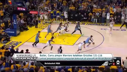 Butler, Curry pimpin Warriors kalahkan Grizzlies 121-116 untuk amankan posisi unggulan ketujuh di playoff Wilayah Barat