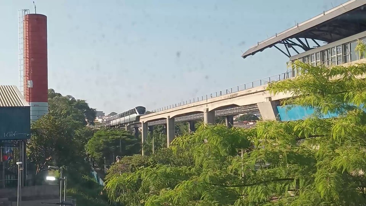 Monotrilho São Paulo - Chegada na Estação Vila Prudente - 8/04/2025