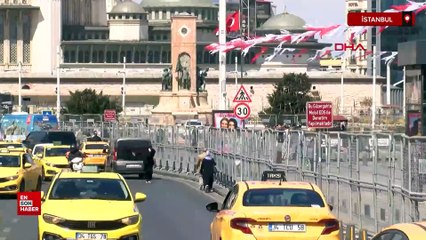 Taksim'de 1 Mayıs hazırlıkları sürüyor