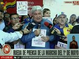 Autoridades convocan a trabajadores y trabajadoras de la patria a la gran marcha del 1° de mayo