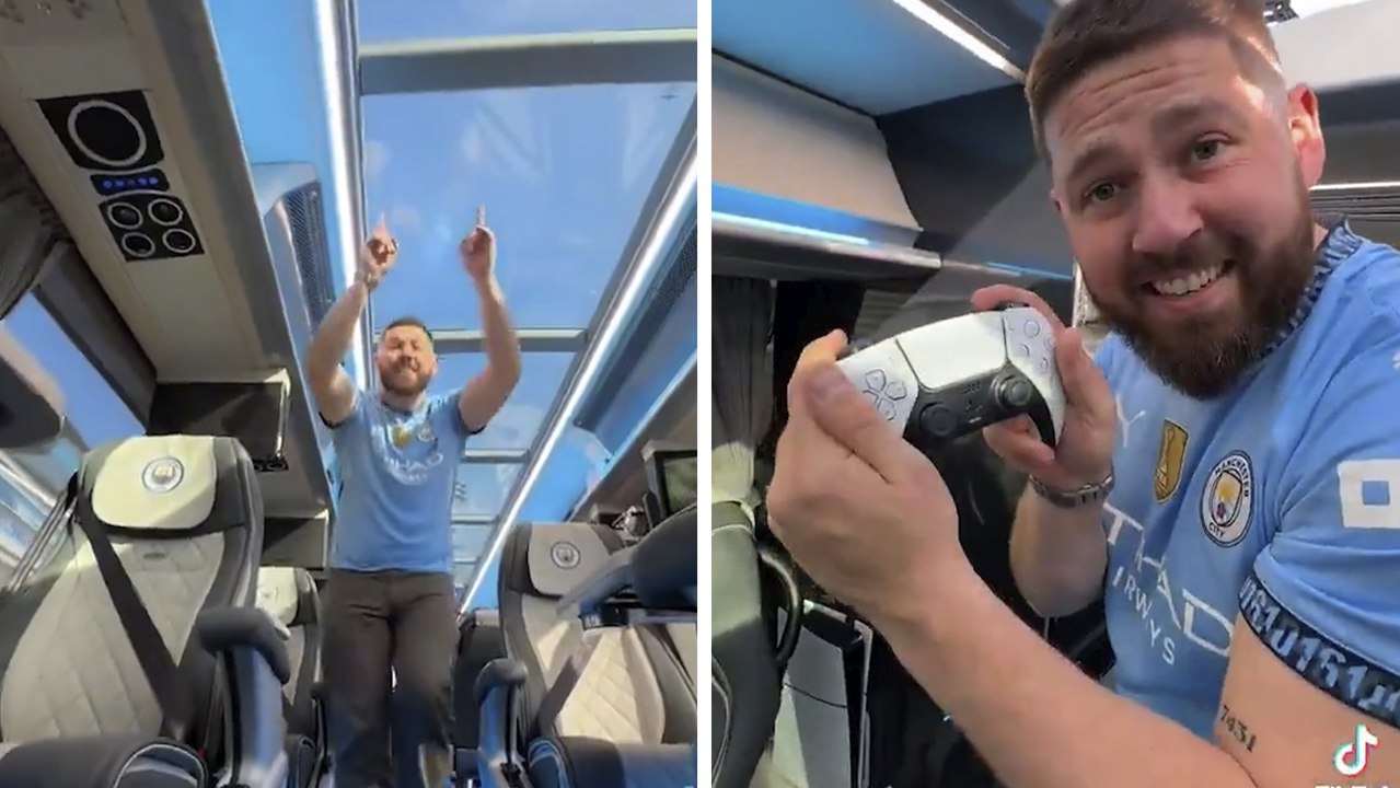 El Manchester City y su autobús del futuro: televisiones, neveras, cocina, PlayStation