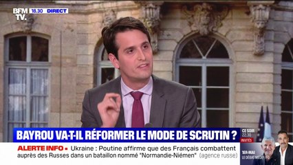 Législatives: Gaëtan Dussausaye (RN) affirme que la non mise en place de la proportionnelle "peut être" un motif de censure