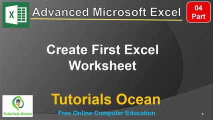 Part 4: Advanced Microsoft Excel Course - Create First Basic Excel Worksheet in Urdu/Hindi