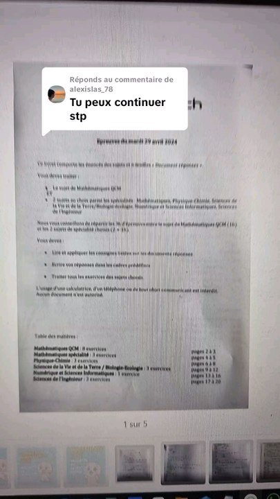 Correction Concours Geipi Polytech QCM Partie 2 FonctionsExercice 4 Questions IVA à IVE.#terminale #terminalespemaths #geipi #polytech #concours
