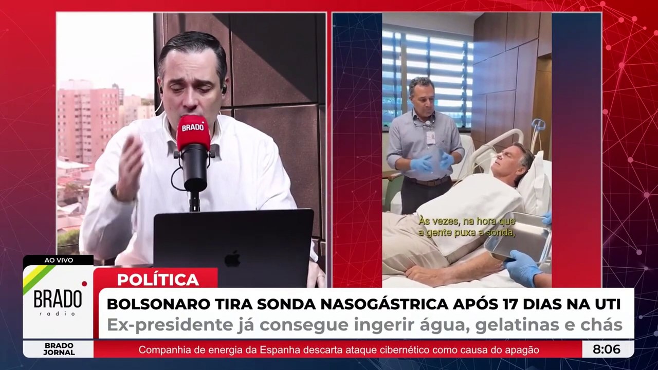 BOLSONARO RETIRA SONDA EM HOSPITAL MAS FAZ VÍDEO APELATIVO