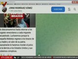 Jorge Rodríguez: No descansaremos hasta retornar a cada migrante, lucharemos por la pequeña Maikelys