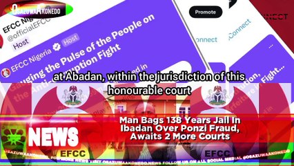 Man Bags 138 Years Jail In Ibadan Over Ponzi Fraud, Awaits 2 More Courts
