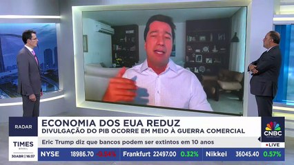 Especialista avalia recuo do PIB dos EUA e caída da confiança de Trump no 1º trimestre