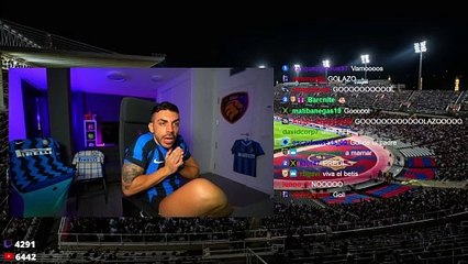 DjMaRiiO reacciona a los goles del Barça en la primera parte ante el Inter