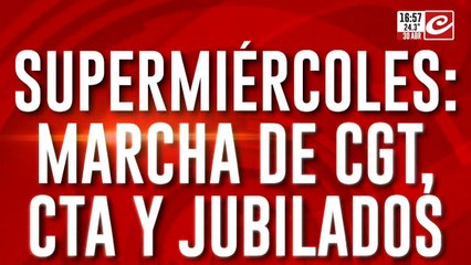 Jubilados y trabajadores vs policías