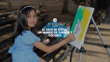 Sofía crea un mundo de sueños y colores a través del arte