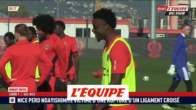 Ndayishimiye victime d'une rupture d'un ligament croisé du genou droit - Foot - L1 - Nice