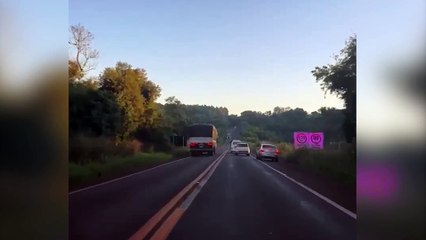 Carregando mais de 1,5 tonelada de maconha, motorista quase causa acidente em Toledo; assista