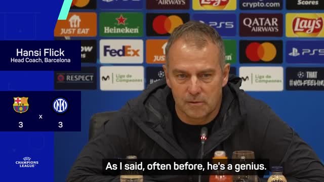 Flick hails 'genius' Yamal after stunning goal against Inter