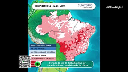 Feriado do Dia do Trabalho deve ter ‘cara de outono’, mas há alerta de chuva