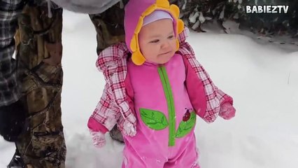 Cute Babies Playing in the Snow First Time Compilation 2015 [NEW HD VIDEO]