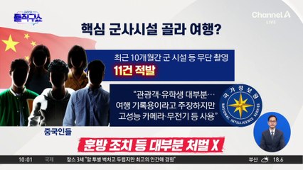 [핫3]“중국인 軍시설 촬영, 적발된 것만 열 달 새 11건”