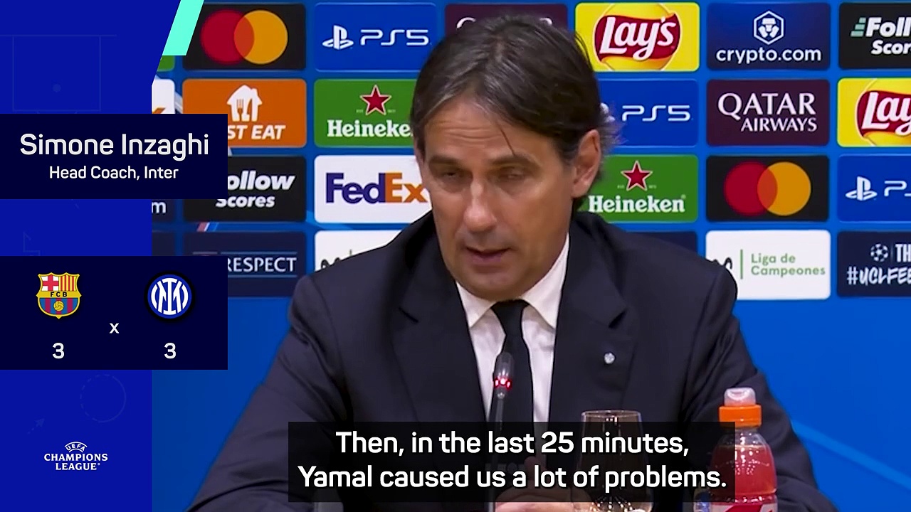 Inzaghi in awe of 'phenomenon' Yamal after Inter's UCL draw at Barca