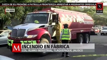 Reportan incendio en fábrica de Tlaquepaque, Jalisco